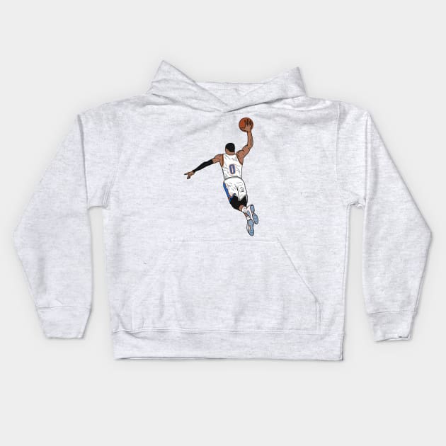 Russell Westbrook Dunk Kids Hoodie by balliswife24